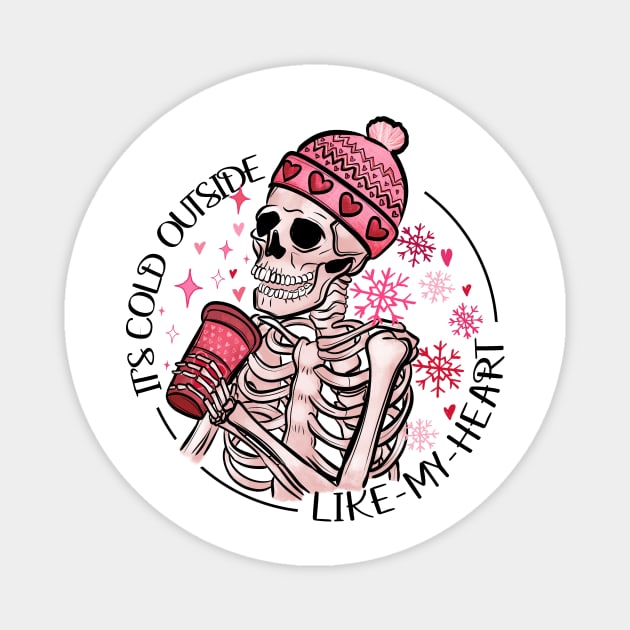 Funny Skeleton Valentine Magnet by Sruthi